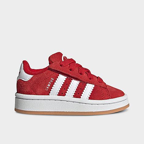adidas Kids Toddler Originals Campus 00s Comfort Closure Stretch Lace Casual Shoes in Better Scarlet/White/Better Scarlet Size: 4.0