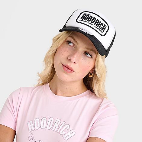 Hoodrich Stamp Five Panel Trucker Hat in Black/White