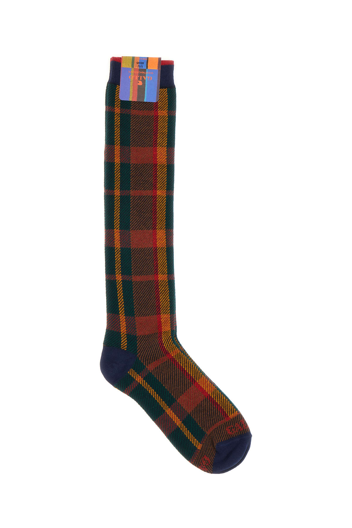 Gallo Embroidered Stretch Cotton Blend Socks