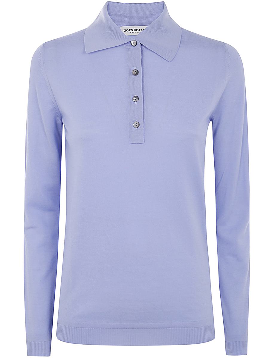 Goes Botanical Long Sleeves Merinos Extrafine Super 140`S Polo Sweater Clothing