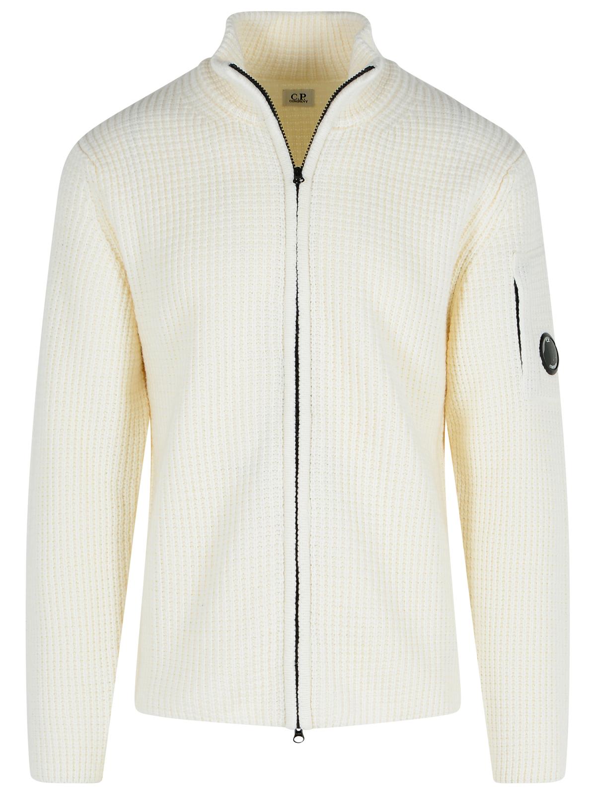 C. P. Company Ivory Wool Blend Sweater