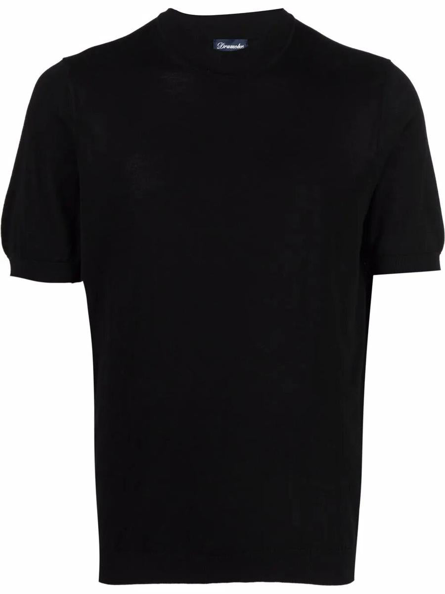Drumohr Short Sleeves Turtle Neck T-Shirt Clothing