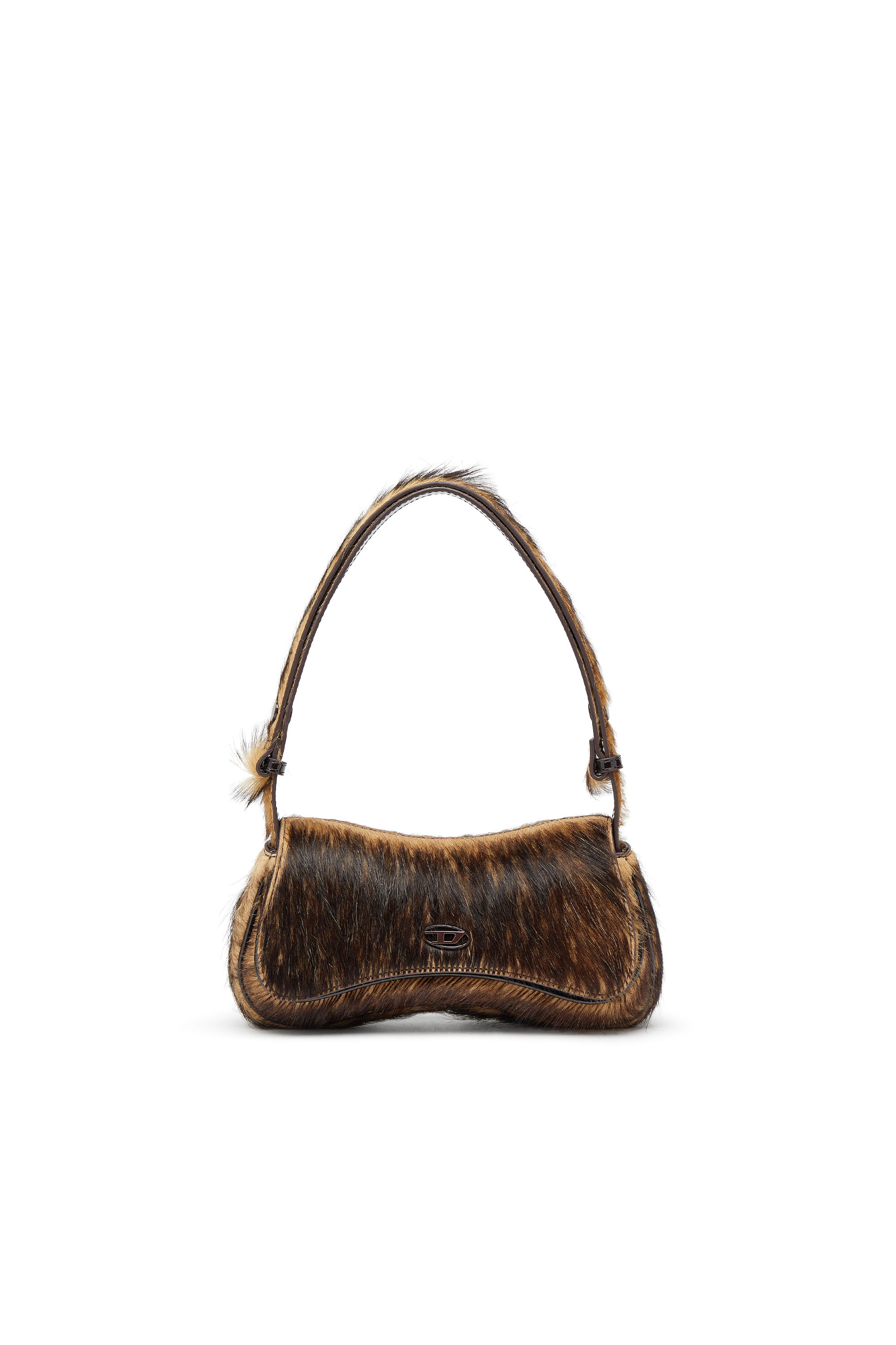 Diesel - Play-Clutch in coloured hairy leather - Clutches - Woman - Brown
