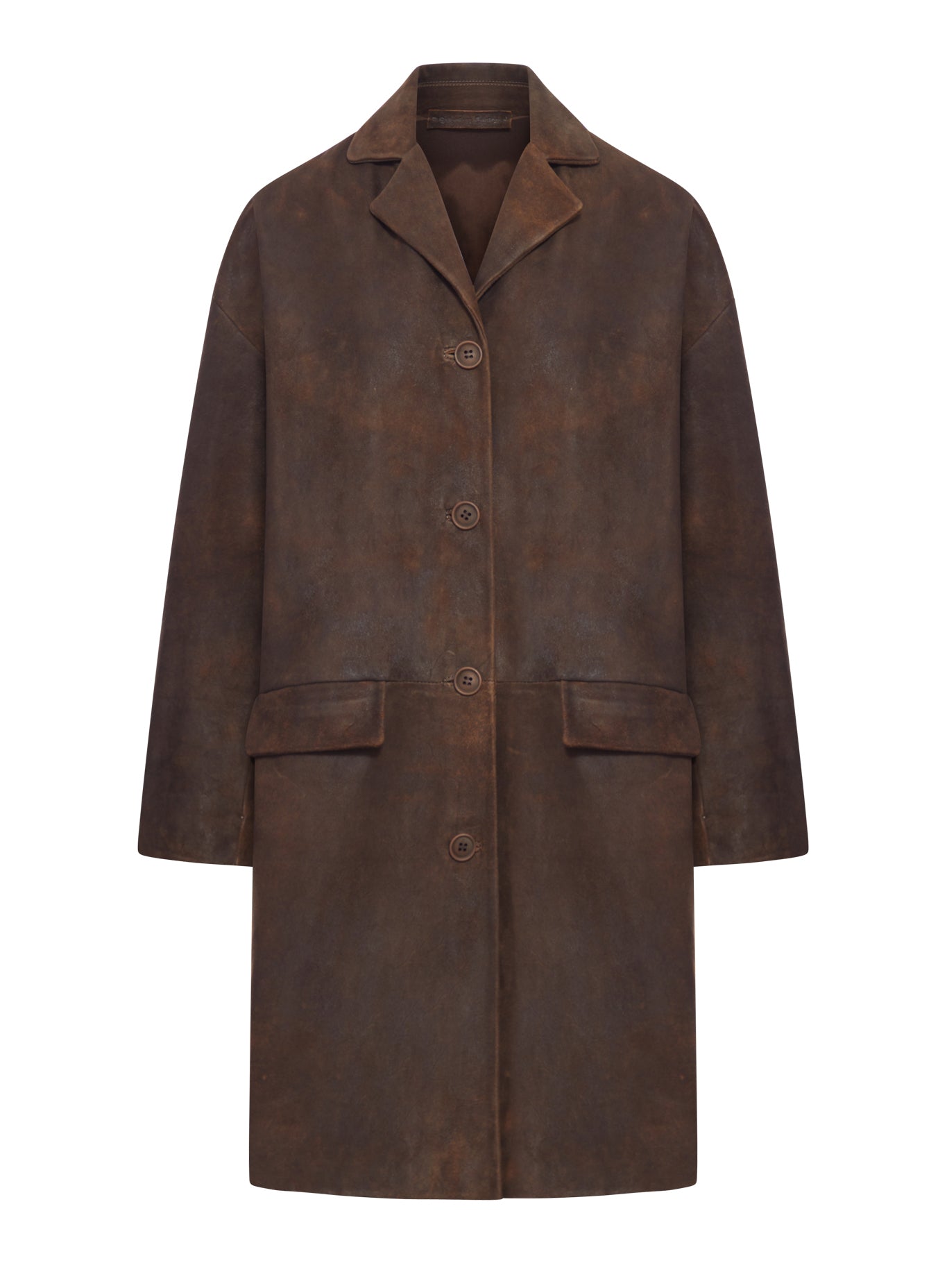 SINGLE-BREASTED LEATHER COAT - Salvatore Santoro - Woman