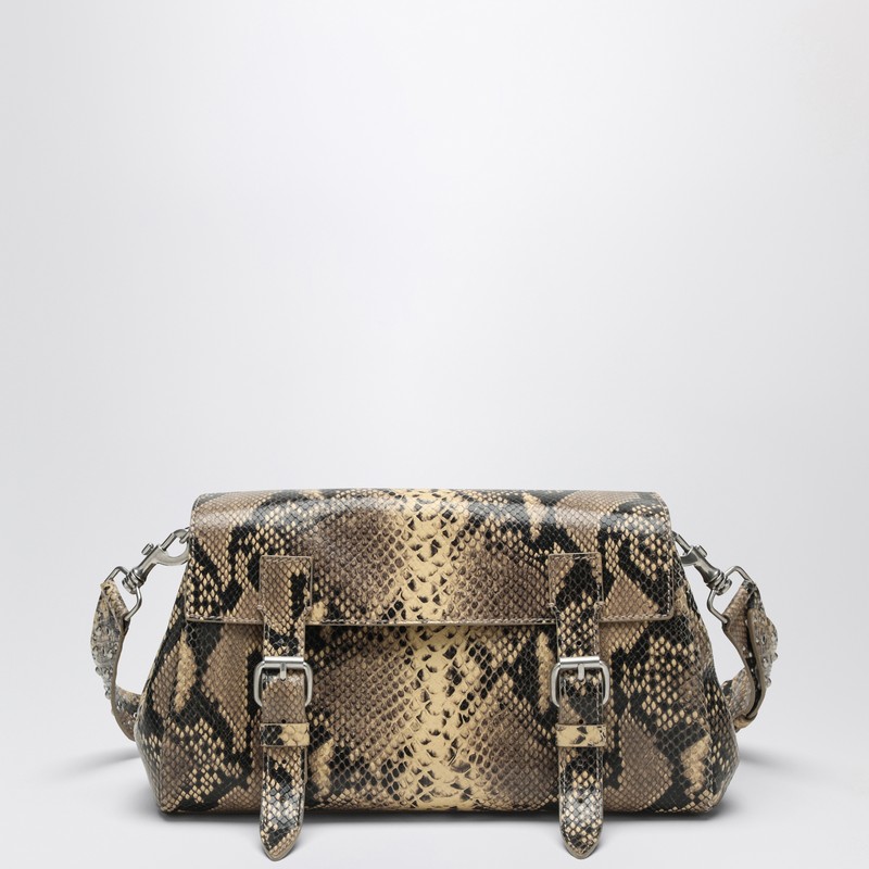 Medium printed leather shoulder bag