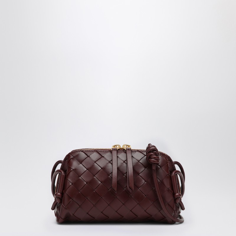 Plaited Concert clutch bag in Barolo colour