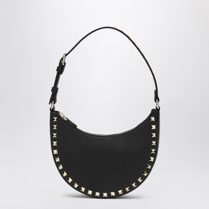 Black Rockstud mini hobo bag