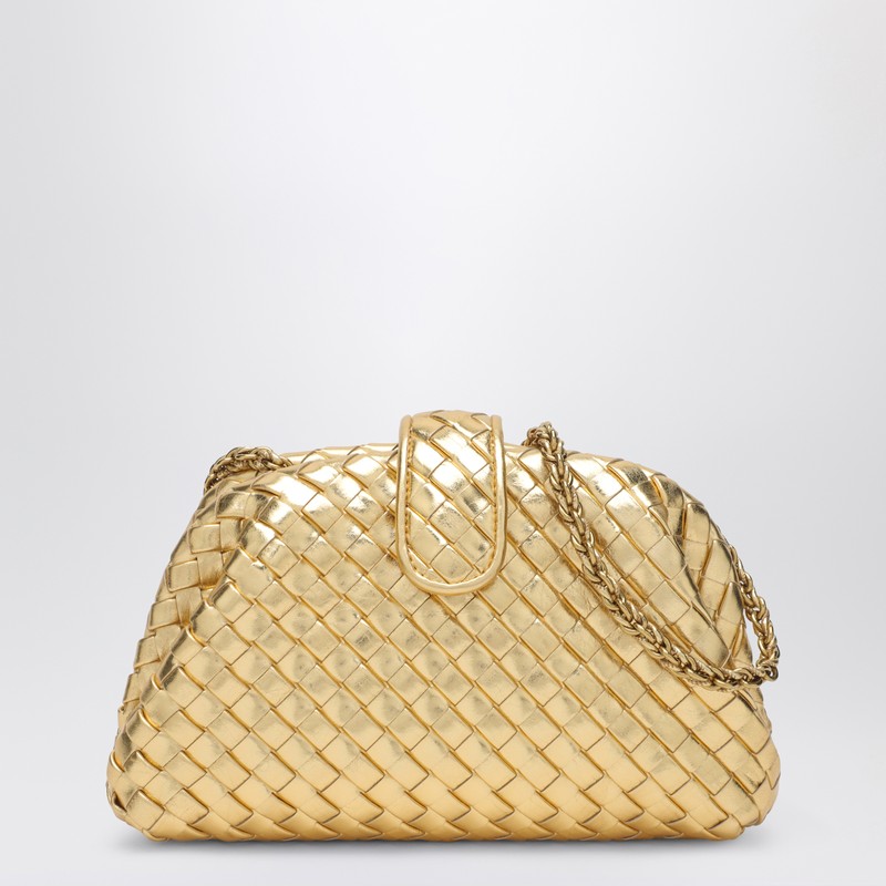 Clutch Lauren 1980 small gold in Intrecciato