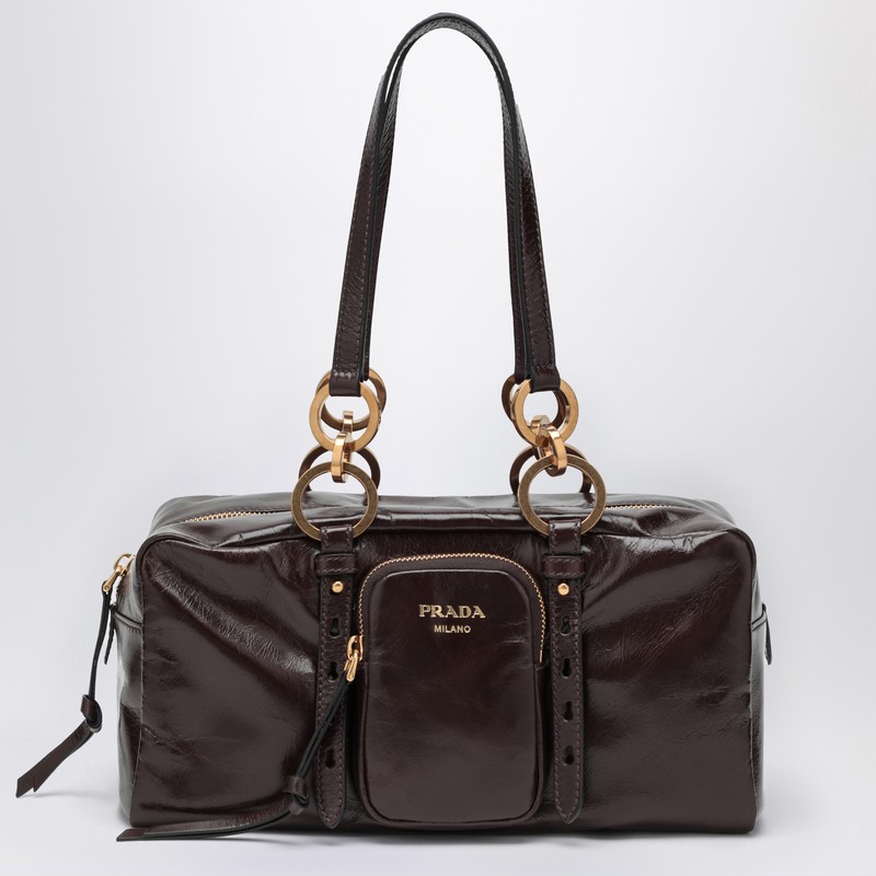 Medium brown leather Dangle bag