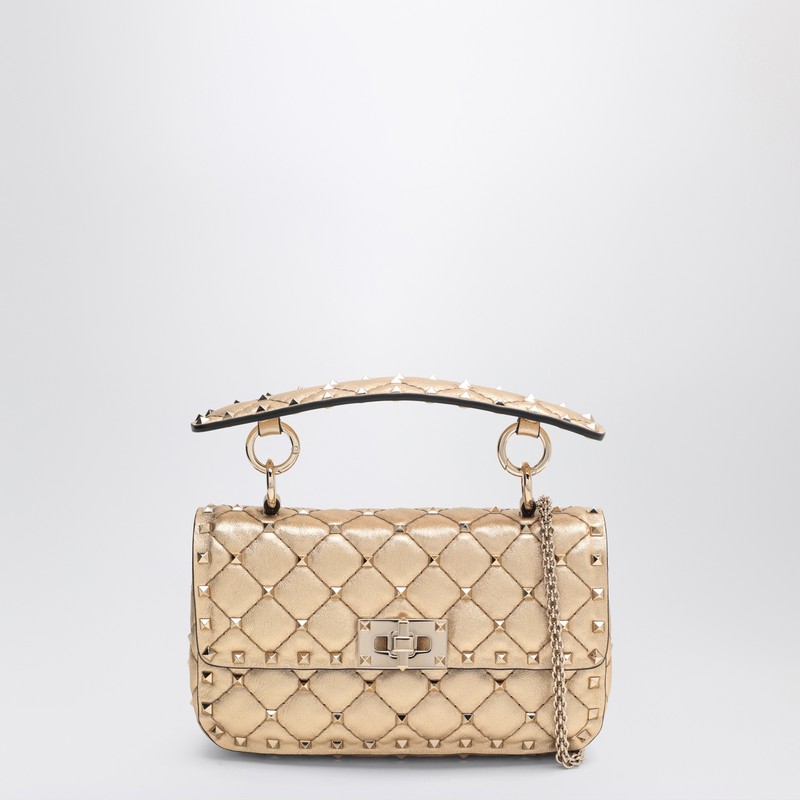 Small Rockstud Spike bag in laminated nappa