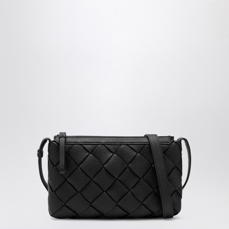 Diago black zip messenger bag