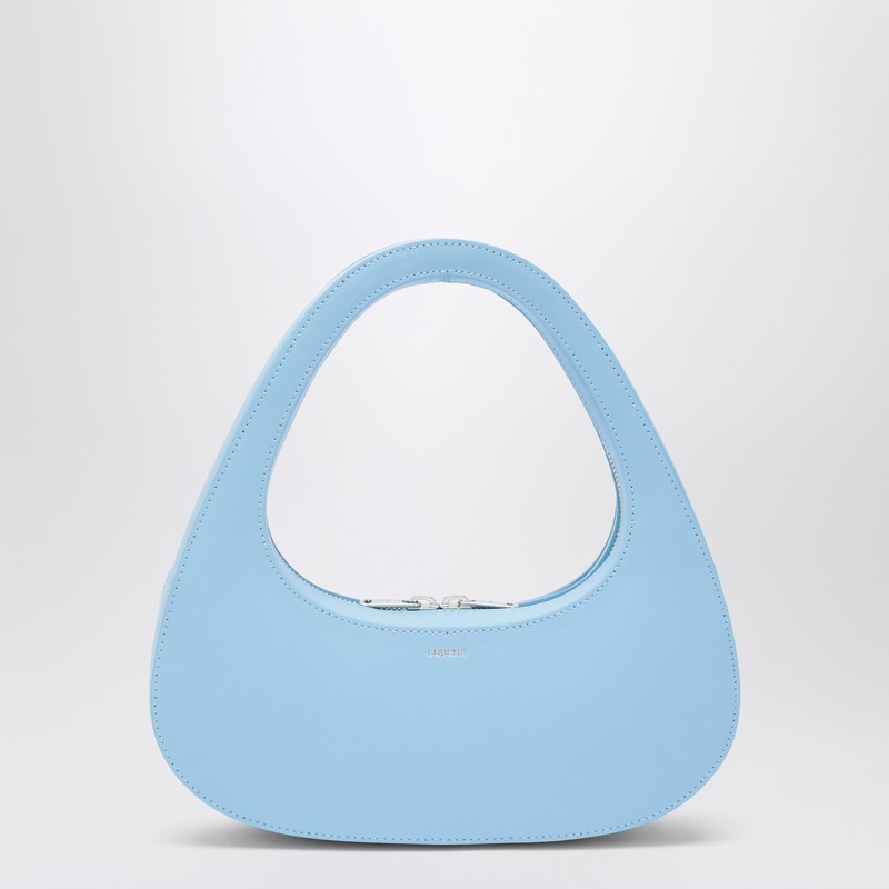 Micro Baguette Swipe Bag light blue leather