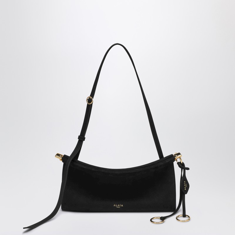 Le Click East West small black nabuk bag