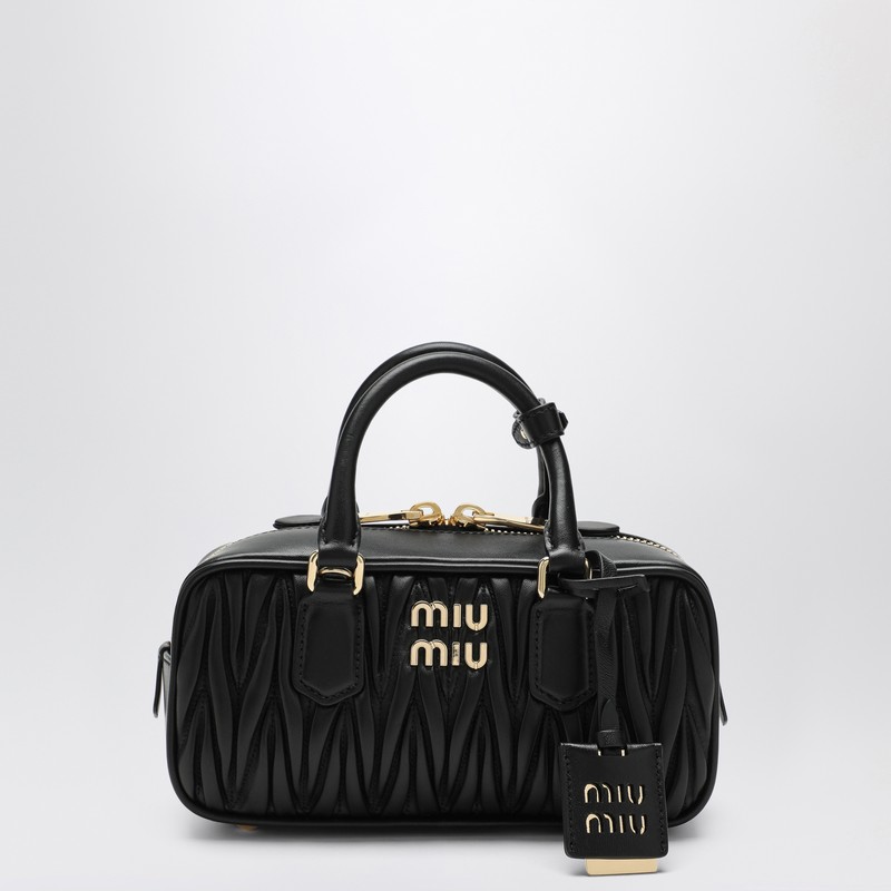 Arcadie bag in black matelassé nappa