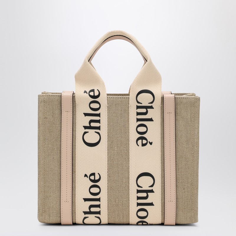 Woody little bag in beige canvas