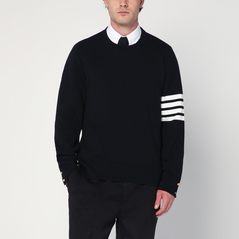 Navy blue cotton sweater