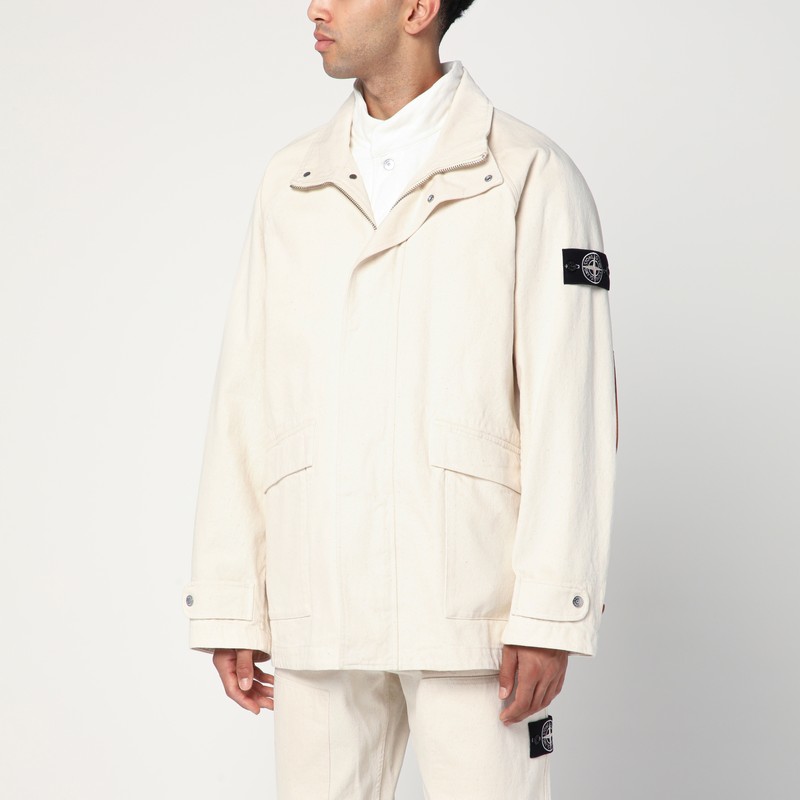 Ivory parka in cotton