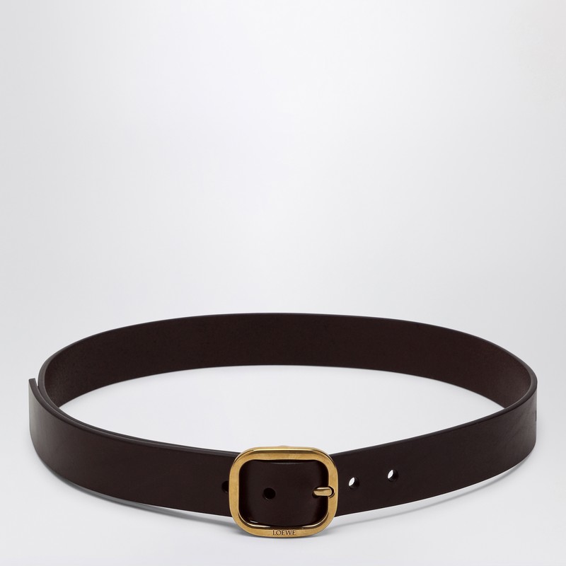Dark brown leather belt