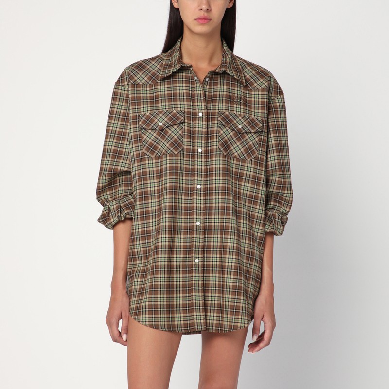Camel Check Wool Shirt