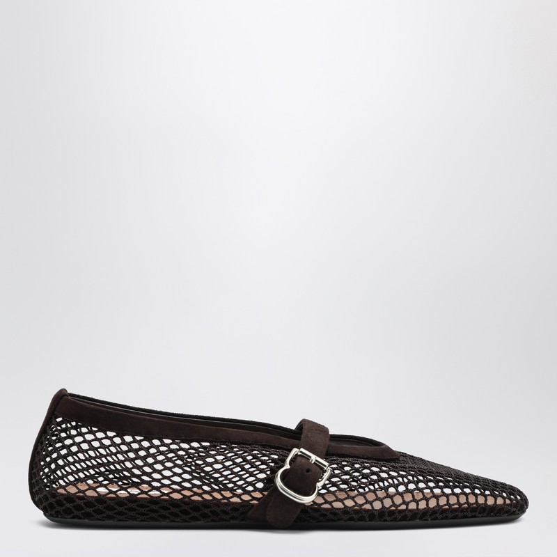 Brown mesh ballerina