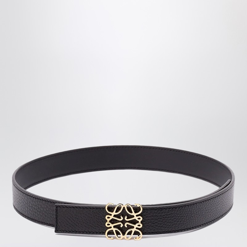 Black reversible Anagram belt