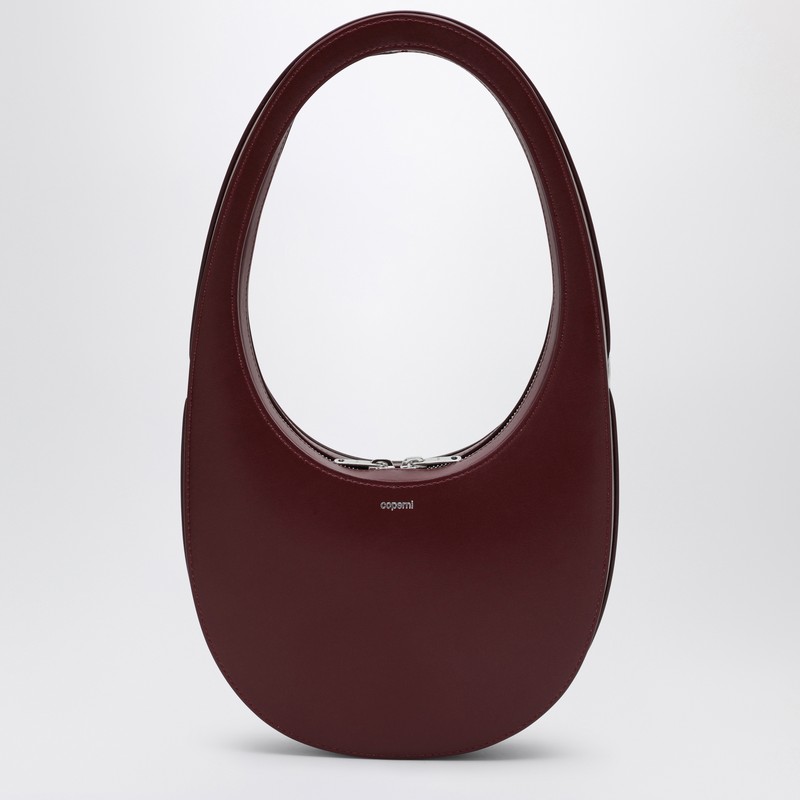 Burgundy leather Swipe Bag