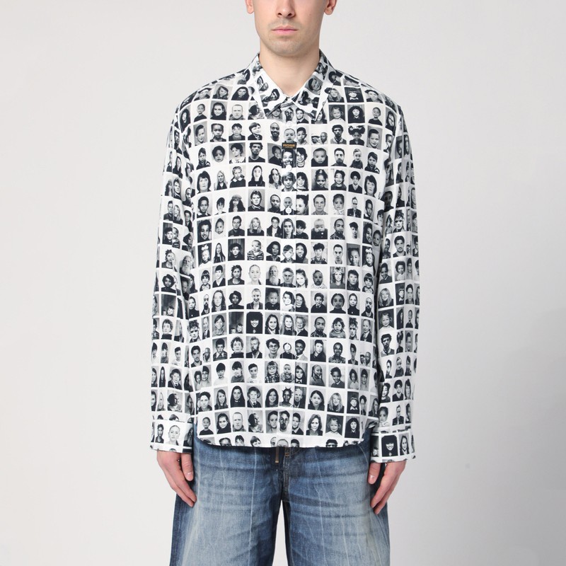 Black and white shirt with portraits