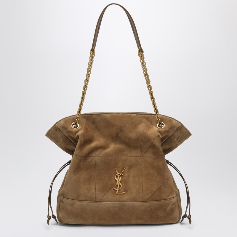 Borsa shopping Jamie in suede beige