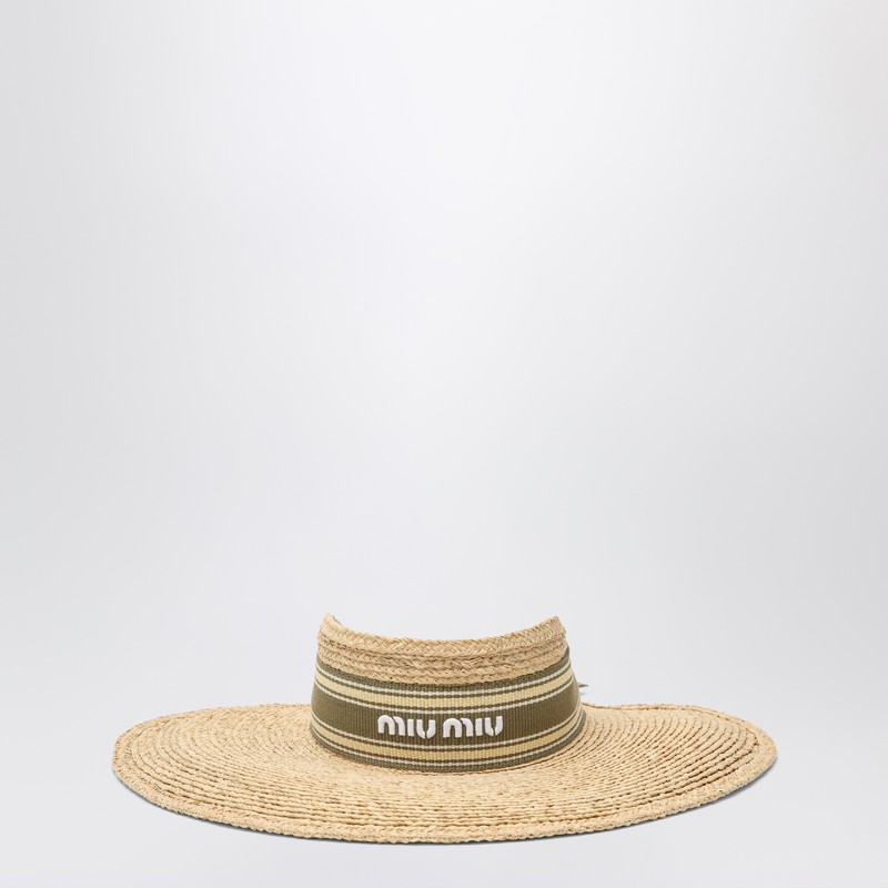 Natural/tundra visor in woven fabric