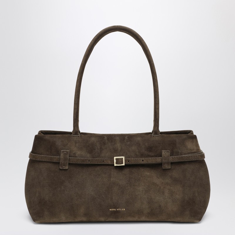 Le Cambon East West Tobacco suede bag