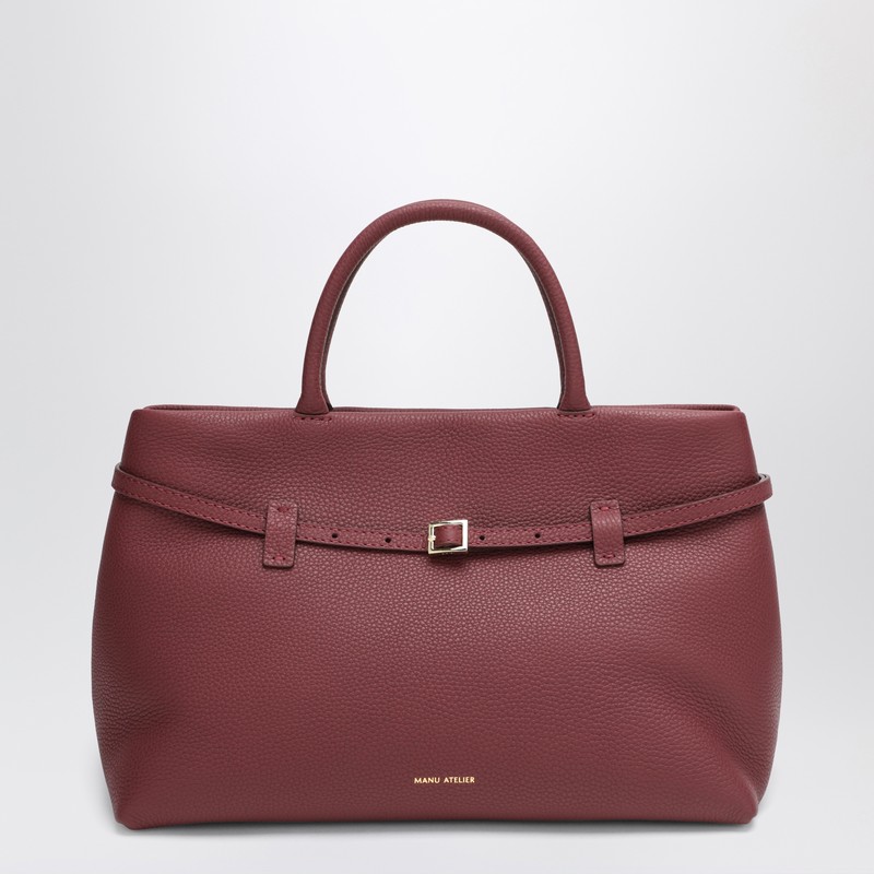 Le Cambon 35 burgundy bag in suede
