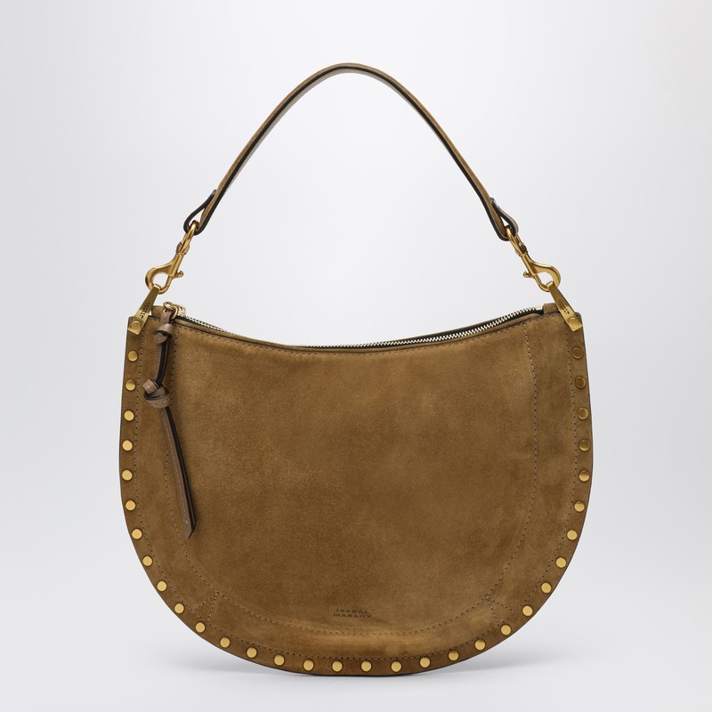 Borsa Oskan Soft Zipped in suede color taupe