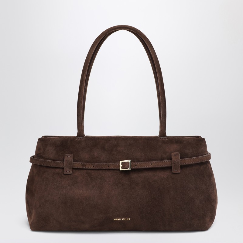 Dark brown suede East West Le Cambon bag