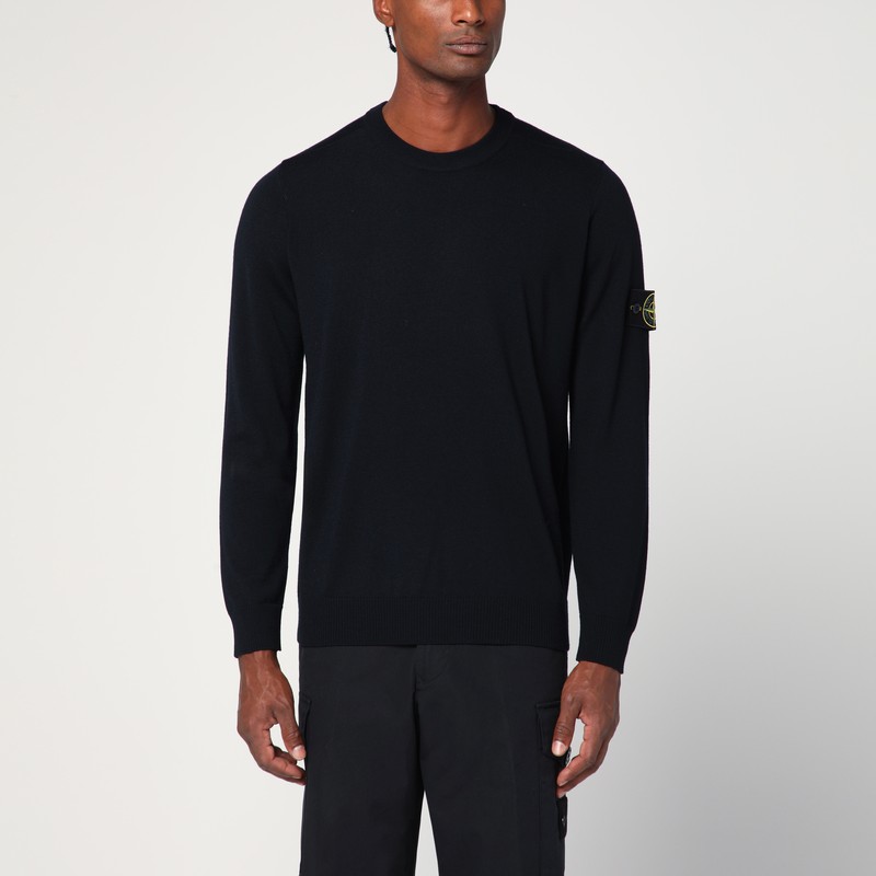 Navy blue wool sweater