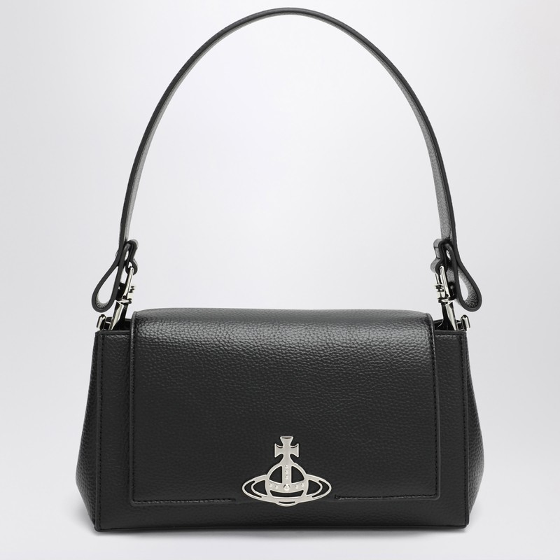 Medium black smooth shoulder bag Hazel