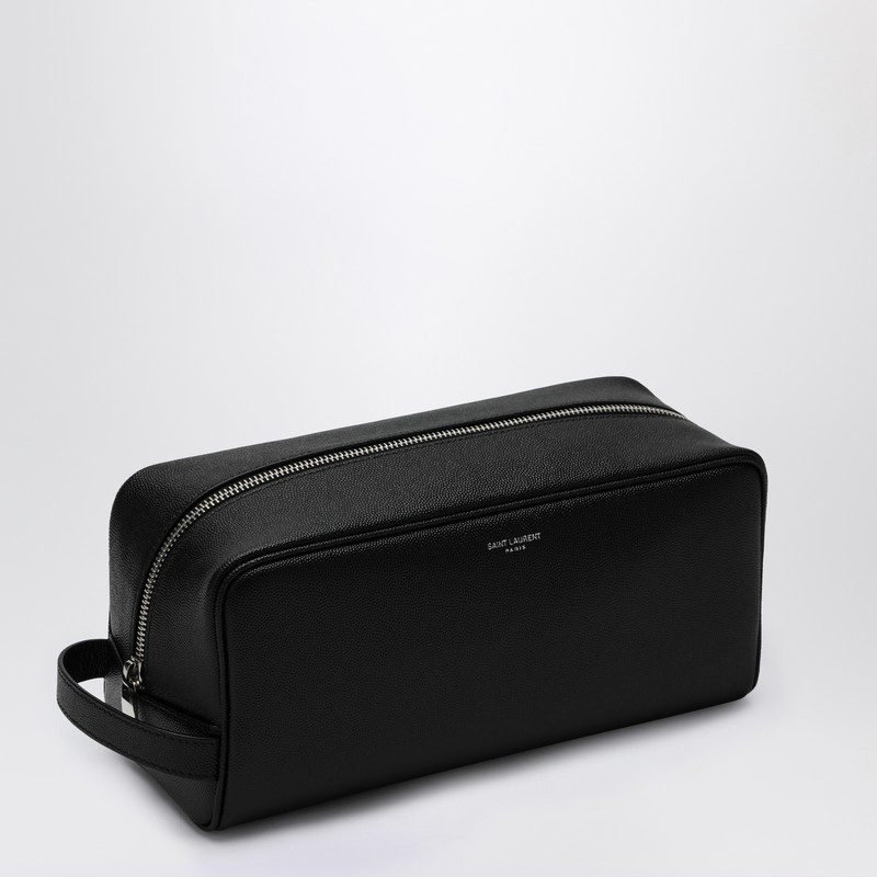 Black grained leather Beauty case