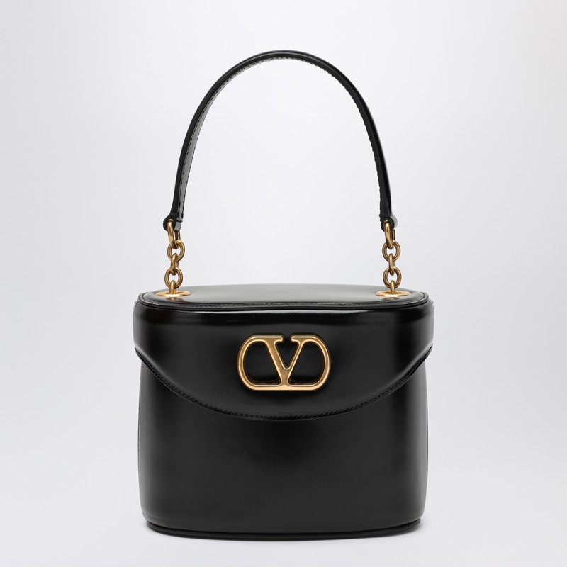 Black leather Vanity bag