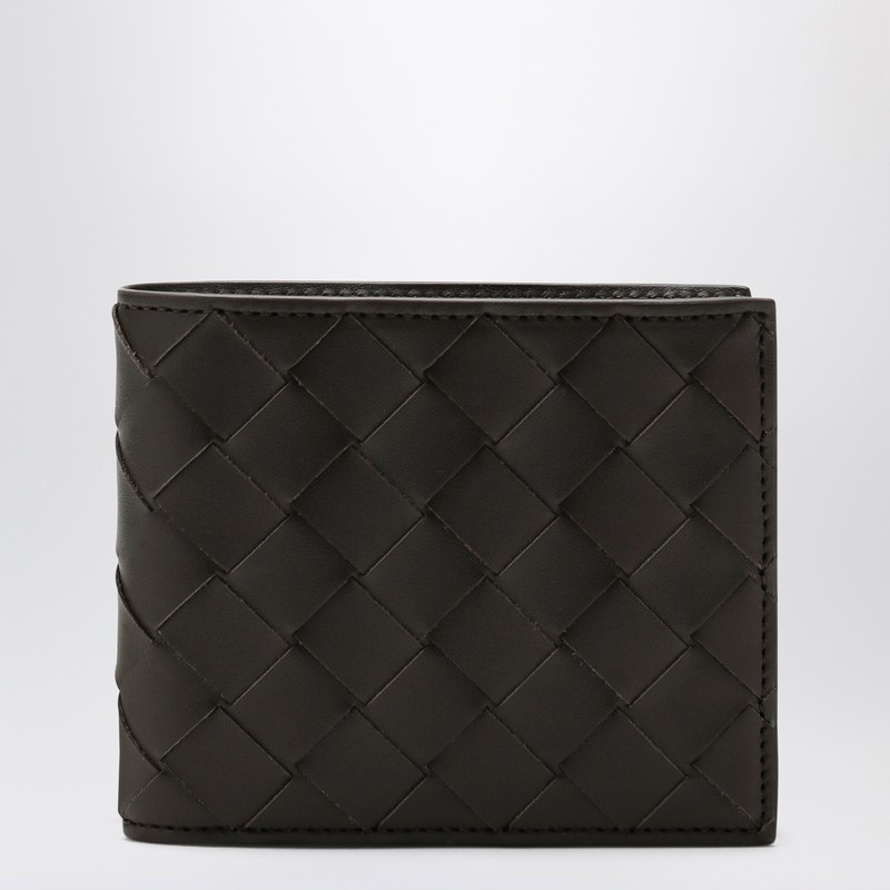 Fondant bi-fold wallet in Intrecciato