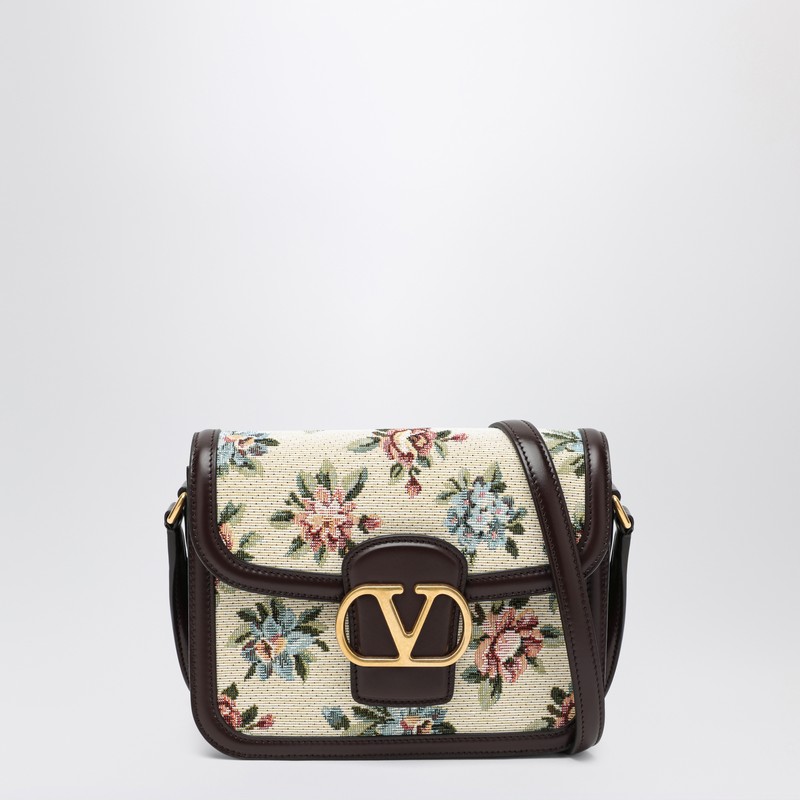 Small bag 9TO5 in jacquard fabric Papier Floral