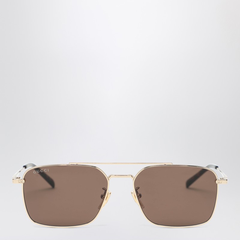 Ruthenium colored sunglasses with bridge