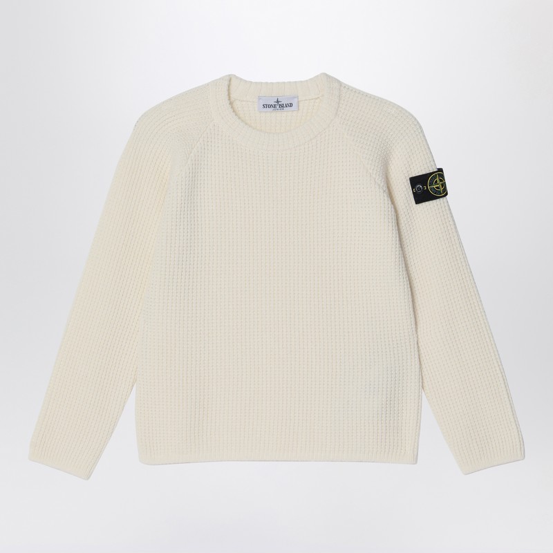 Beige wool-blend sweater