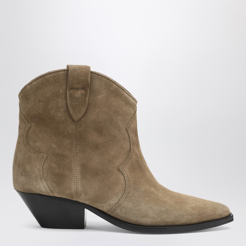 Beige suede cowboy ankle boots Dewina