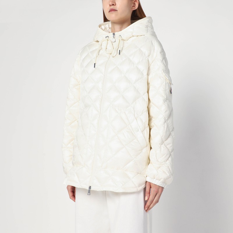 White quilted jacket in nylon
