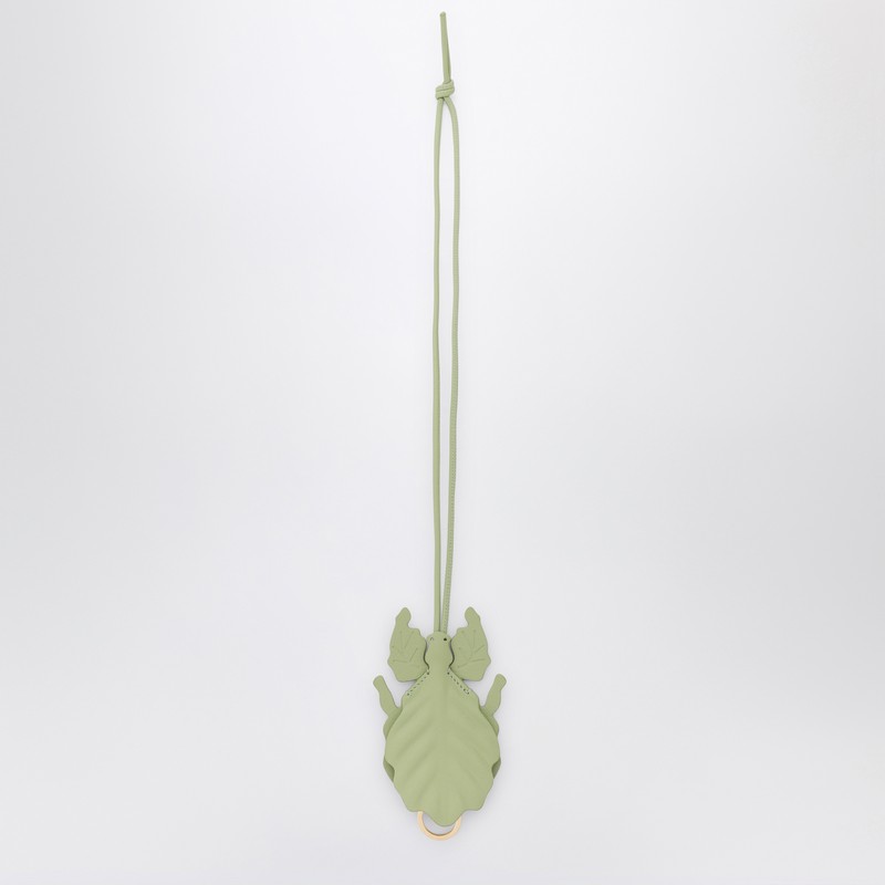 Light green leaf insect keyring