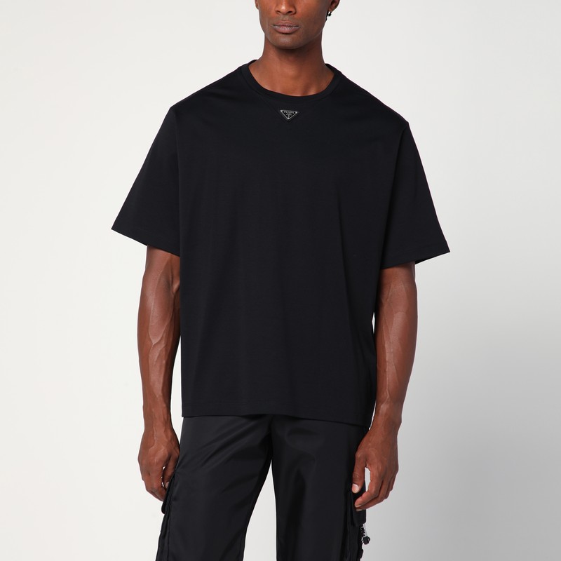 Black T-shirt with logo triangle