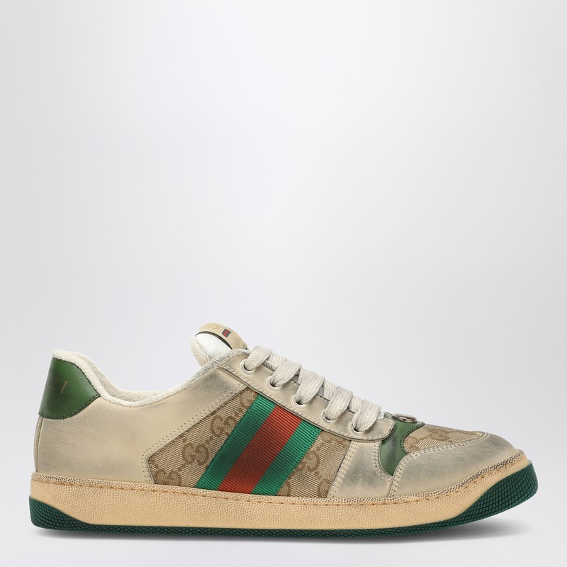 Beige Screener sneakers in Original GG fabric