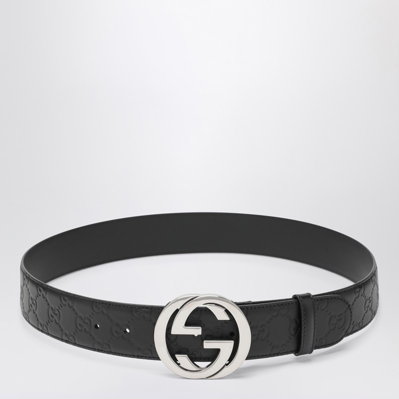 Black belt with GG crossover buckle