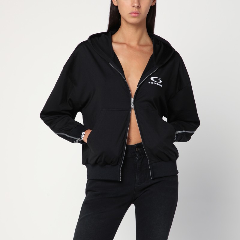 Black zip-up sweatshirt Loop Sports Icon