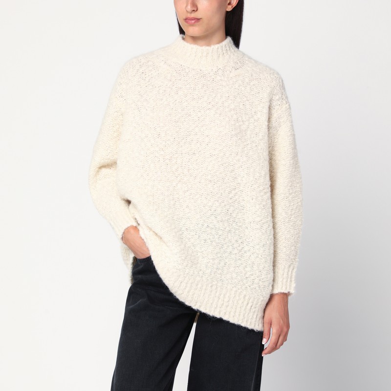 Ecru sweater in alpaca blend