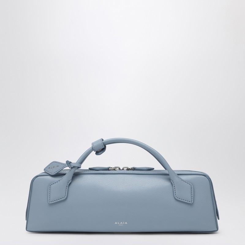 Le Teckel blue leather clutch
